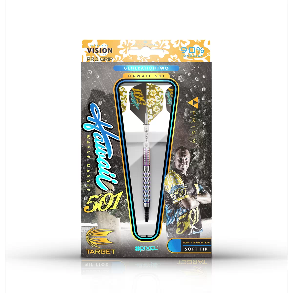 【送料無料】 Target grams 19 Tungsten 90% Gen2 501 Hawaii Mardle Wayne Darts ダーツ